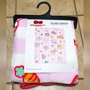 Bioworld Sanrio Hello Kitty & Friends Snacks 45 x 60 Inch Plush Throw Blanket